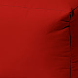17  Cool Primary Red Solid Color Indoor Outdoor Pouf Ottoman