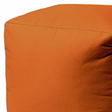 17  Cool Tera Cotta Orange Solid Color Indoor Outdoor Pouf Cover