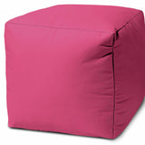 17  Cool Bright Hot Pink Solid Color Indoor Outdoor Pouf Cover