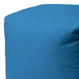 17  Cool Bright Teal Blue Solid Color Indoor Outdoor Pouf Cover