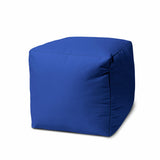 17  Cool Primary Blue Solid Color Indoor Outdoor Pouf Cover