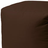 17  Cool Dark Chocolate Brown Solid Color Indoor Outdoor Pouf Cover