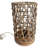 17? Modern Boho Jute Cylinder Table Lamp