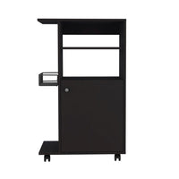 Contemporary Black Rolling Kitchen Cart