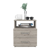 Modern and Stylish Light Grey Particle Bedroom Nightstand
