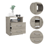 Modern and Stylish Light Grey Particle Bedroom Nightstand