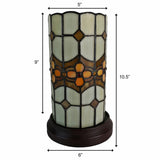 11" Tiffany Style Mosaic Tile Accent Table Lamp