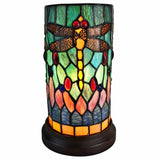 11" Tiffany Style Yellow Dragonfly Accent Table Lamp