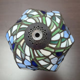 15" Tiffany Style Blue Floral Table Lamp