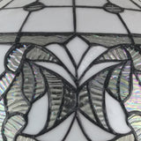 23" Stained Glass Two Light Vintage Antique Table Lamp