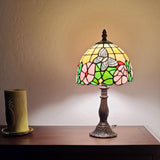 15" Tiffany Style Floral Butterfly Table Lamp