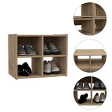 Minimalist and Modern Light Grey Entryway Stackable Storage Unit