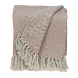 Parkland Collection Isla Transitional Pink 80" x 97" WOVEN HANDLOOM Throw