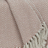 Parkland Collection Isla Transitional Pink 80" x 97" WOVEN HANDLOOM Throw