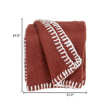 Parkland Collection Slubby Transitional Rust 52" x 67" WOVEN HANDLOOM Throw