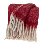 Parkland Collection Nagar Transitional Red 52" x 67" WOVEN HANDLOOM Throw