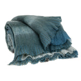 Parkland Collection CabiNO Lodge Blue 52" x 67" WOVEN HANDLOOM Throw