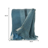 Parkland Collection CabiNO Lodge Blue 52" x 67" WOVEN HANDLOOM Throw