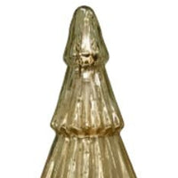 12" Gold Glass Christmas Tree Sculpture
