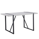 Modern Dining Table, 55 Inch Kitchen Table For 4 People, Rectangular Dinner Table For Dining Room, Home Office, Living Room Furniture, Easy Assembly,