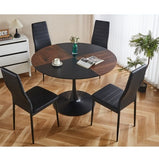 14,5pieces Dining Set, Table Metal Leg Mid-century Dining Table For 4-6 People With Mdf Table Top, Pedestal Dining Table, End Table Leisure Coffee Table