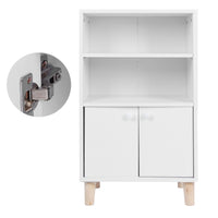 Bathroom Cabinet Multifunction MDF Wood Floor Cabinet with 2 Shelf Home Furnitures