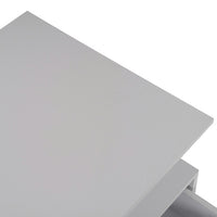 Modern White Rectangular LED Lights Coffee Table With 2 Drawers In 47.2