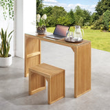 Pine Dining Bench And Table, Indoor Wood Bench For Entryway,Living Room,Kitchen And Bedroom Table And Bench Set  Nature, Bench  Table Small Tempered Glass Included