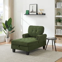 Chaise Lounge Indoor Sleeper Sofa Bed Chair Upholstered Lounge Chair For Bedroom Living Room With Rivets
