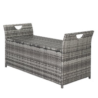 Ottoman Locker, Grey Gradient, Rattan Locker