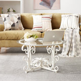 Round Tempered Glass Coffee Table Casual Cocktail Table With Tempered Glass Top
