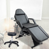 Massage Salon Tattoo Chair With Two Trays Esthetician Bed With Hydraulic Stool,Multi-Purpose 3-Section Facial Bed Table, Adjustable Beauty Barber Spa Beauty Equipment