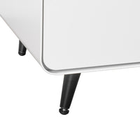 Modern Night Stand Storage Cabinet For Living Room Bedroom, Steel Cabinet With 3 Drawers,Bedside Furniture, Circular Handle