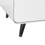 Modern Night Stand Storage Cabinet For Living Room Bedroom, Steel Cabinet With 3 Drawers,Bedside Furniture, Circular Handle