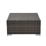 Patio Furniture, Outdoor Furniture, Seasonal PE Wicker Furniture, 4 Set Wicker Furniture With Tempered Glass Coffee Table