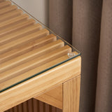 Pine Dining Bench And Table, Indoor Wood Bench For Entryway,Living Room,Kitchen And Bedroom Table And Bench Set  Nature, Bench  Table Small Tempered Glass Included