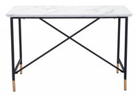 47" White And Black Writing Desk