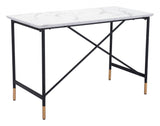 47" White And Black Writing Desk