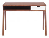 46" Brown Birch Solid Wood Writing Desk