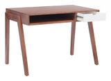 46" Brown Birch Solid Wood Writing Desk