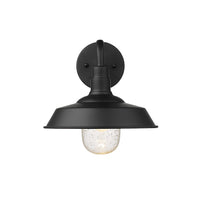 Matte Black Shallow Plate Shape Wall Light