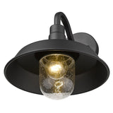 Matte Black Shallow Plate Shape Wall Light