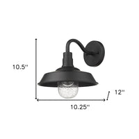 Matte Black Shallow Plate Shape Wall Light