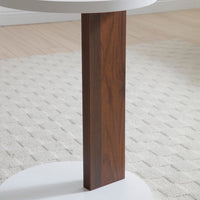 C-Shaped End Table, Small Side Table For Couch, Sofa Table With Wood Frame For Living Room, Bedroom, Bedside, Rustic