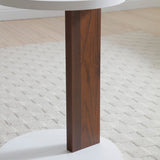 C-Shaped End Table, Small Side Table For Couch, Sofa Table With Wood Frame For Living Room, Bedroom, Bedside, Rustic