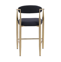 Modern Boucle Bar Stools Set Of 2 Modern Upholstered Bar Height Barstools Vintage High Island Chairs With Metal Frame Back Arms For Kitchen Home Pub Dining Room