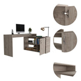 Contemporary and Professional Light Grey Home Office Desk