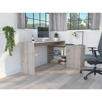 Contemporary and Professional Light Grey Home Office Desk