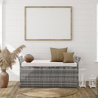 Ottoman Locker, Grey Gradient, Rattan Locker