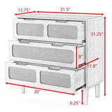 Solid Wood 3-drawer Vanity